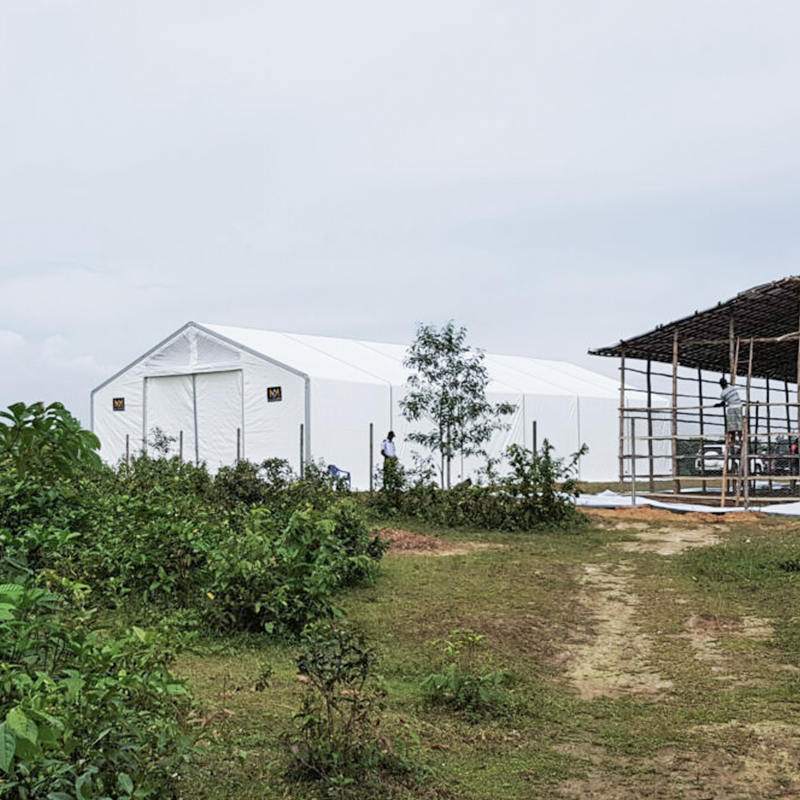 Unități mobile de depozitare pentru cort (MSU) standard IFRC/ICRC/WFP/IOM, ignifugă, rezistentă la UV, 10 x 24 m