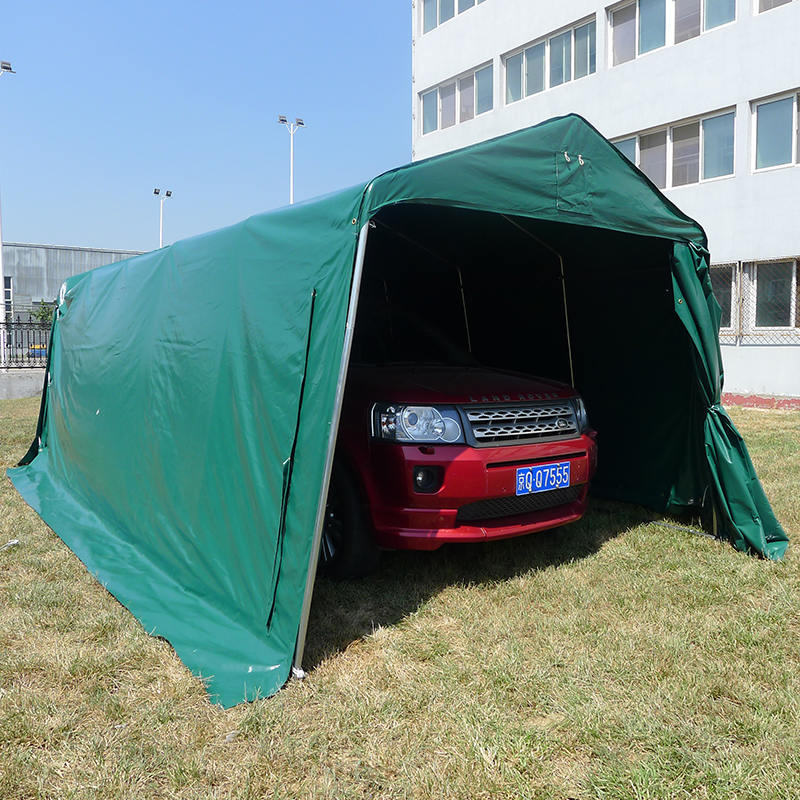 Adăpost temporar pentru garaj din PVC verde, economic, impermeabil, de 3,3x6,1 m (11