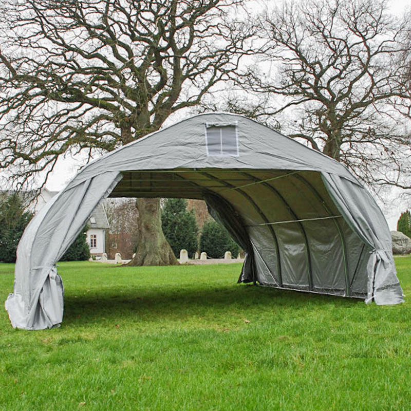 Adăpost de garaj portabil dublu din PVC de 5,6 x 6,1 m (18