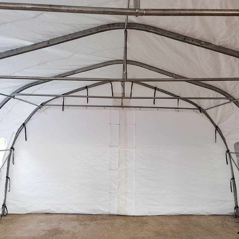 Adăpost de garaj portabil dublu din PVC de 5,6 x 6,1 m (18