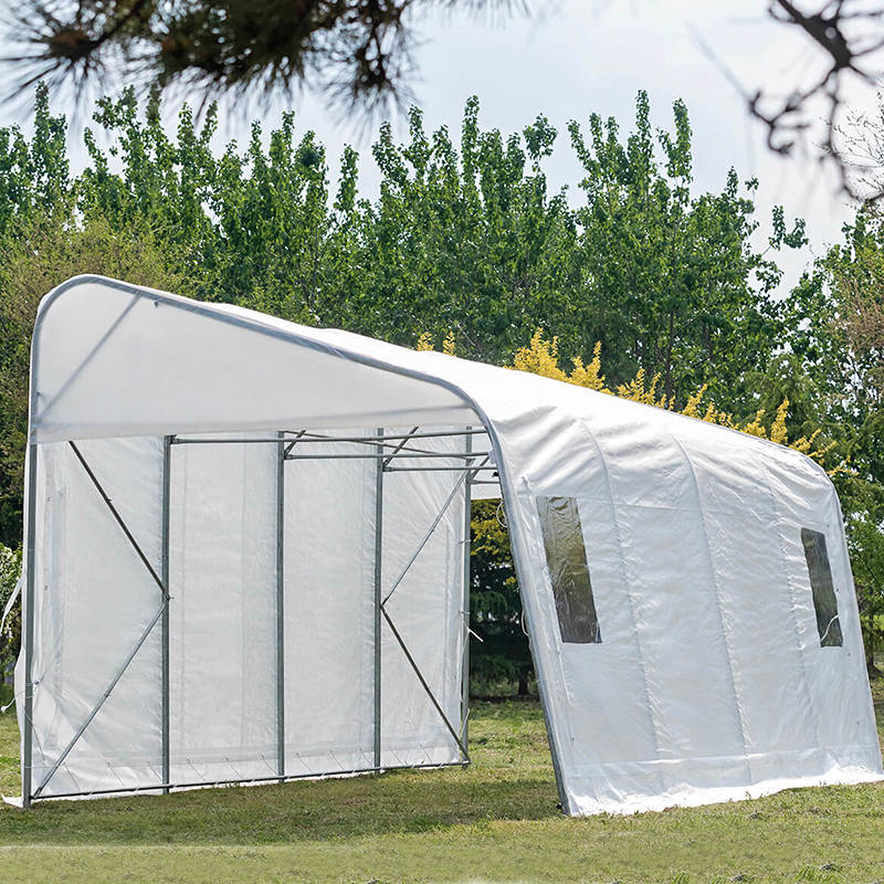 Garaje și adăposturi portabile temporare cu o singură pantă PE de 3,2x6,1m (10,6