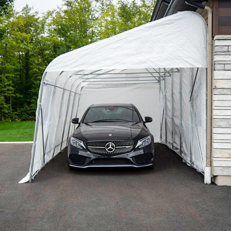 Garaje și adăposturi portabile temporare cu o singură pantă PE de 3,2x6,1m (10,6