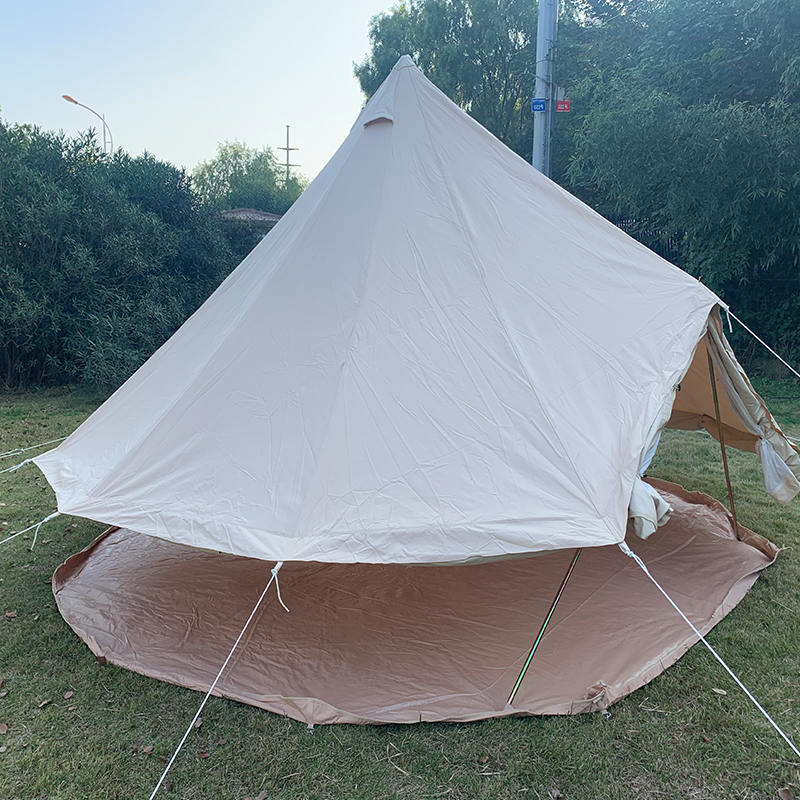 Cort clopot din pânză de 4 m pentru 4 persoane pentru camping în familie