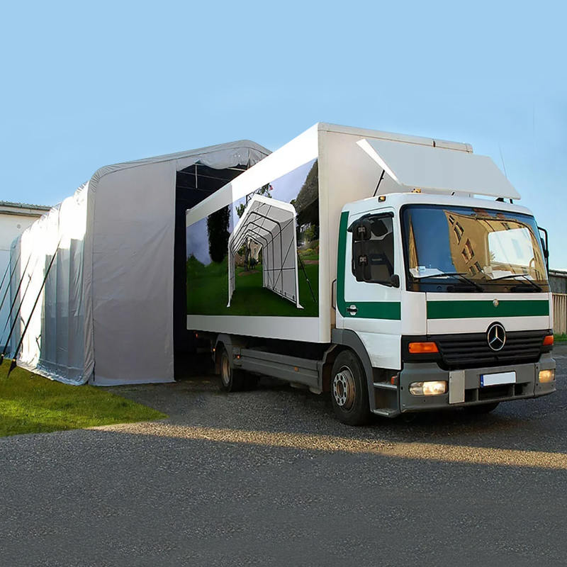 8X12 4m Înălțime laterală rezistentă la UV Cort Depozit Adăpost solar