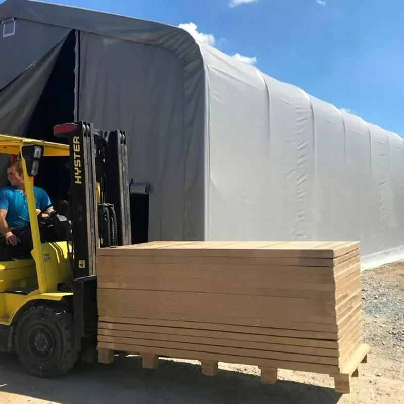 8X12 4m Înălțime laterală rezistentă la UV Cort Depozit Adăpost solar