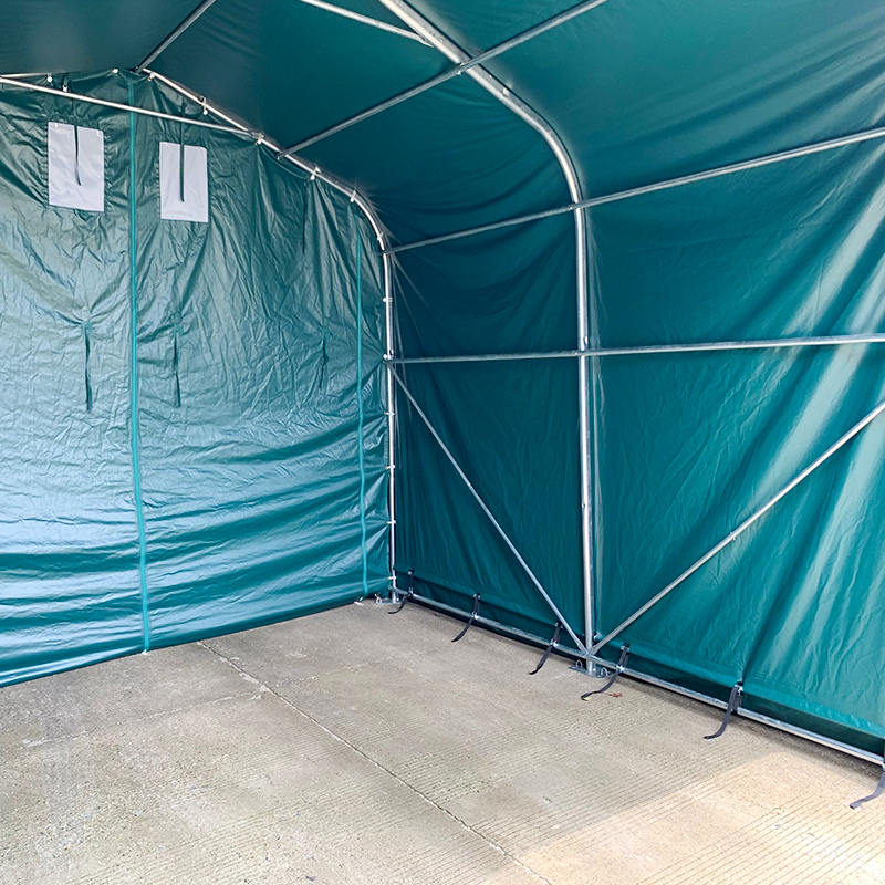 4x4m-2.6m Adăpost la umbră pentru pășuni Adăpost de depozitare în aer liber rezistent la corral Adăpost