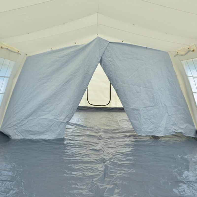 Adăpost temporar multifuncțional standard UNICEF de 72 m², cort Huggy stabilizat la UV