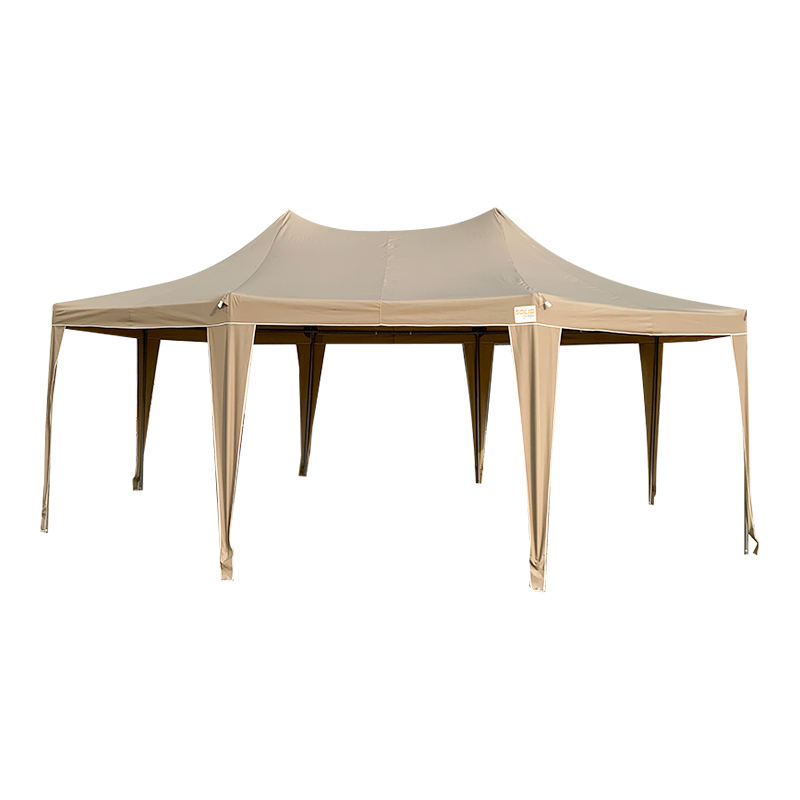 Pagodă octogonală tradițională de 5x6,8 m Cort Gazebo Pavilion pentru petreceri din PVC rezistent la apă