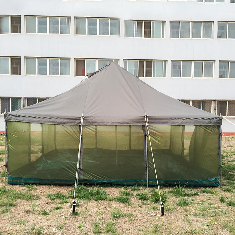 Cort cu stâlp militar de 4,8x4,8m - tip tropical