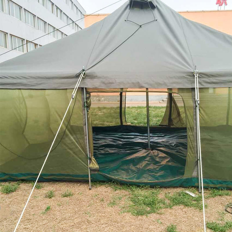 Cort cu stâlp militar de 4,8x4,8m - tip tropical