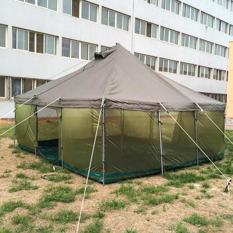 Cort cu stâlp militar de 4,8x4,8m - tip tropical