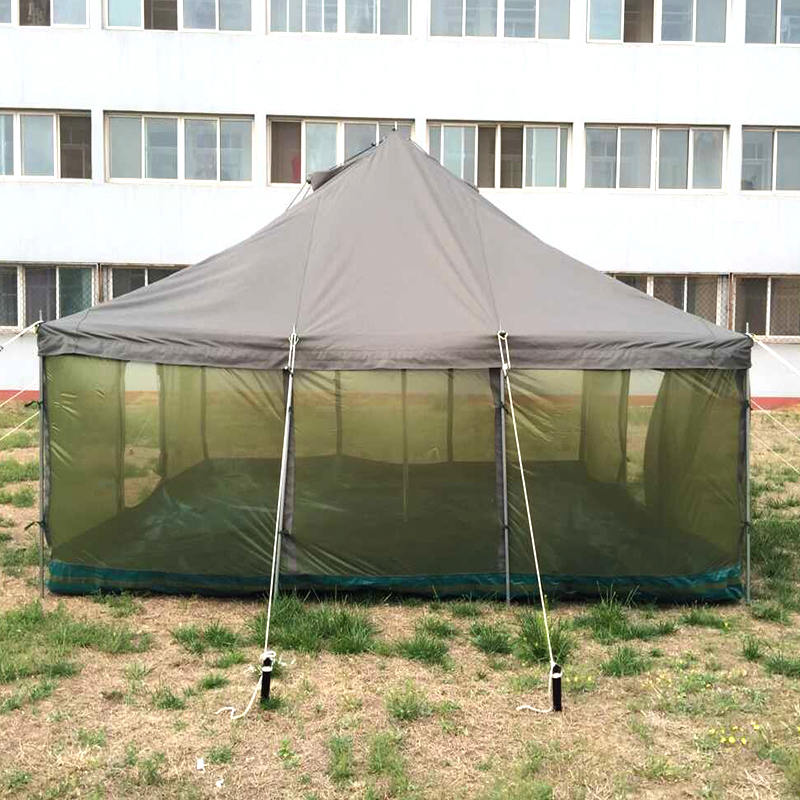 Cort cu stâlp militar de 4,8x4,8m - tip tropical