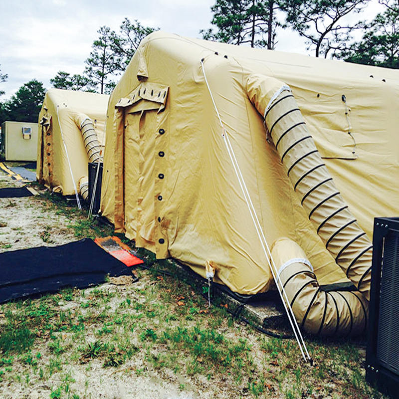 Cort gonflabil multifuncțional, cu desfășurare medie rapidă, de joasă presiune, 5,6x7,55 m