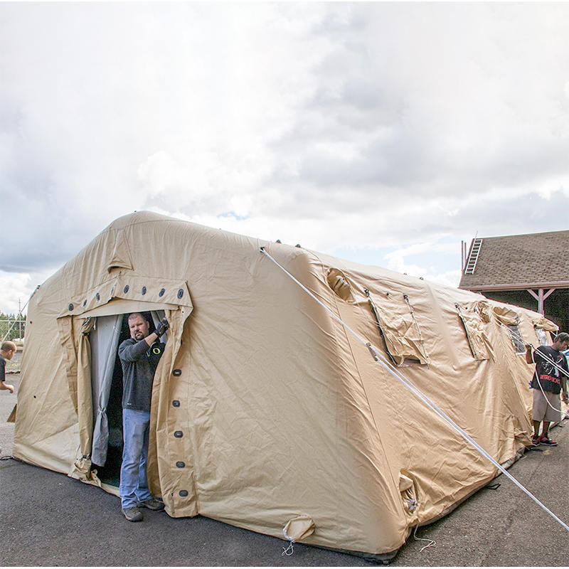 Cort gonflabil de joasă presiune, 5,6 x 9,95 m, adăpost mediu cu implementare rapidă