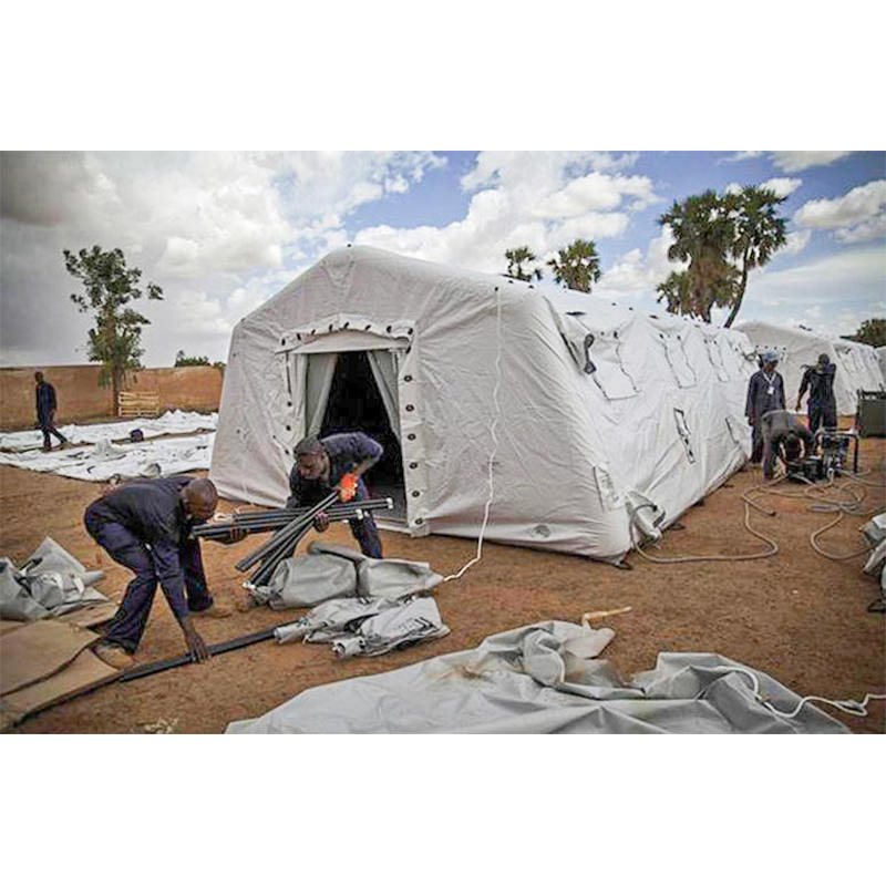 Cort gonflabil de joasă presiune, 5,6 x 9,95 m, adăpost mediu cu implementare rapidă