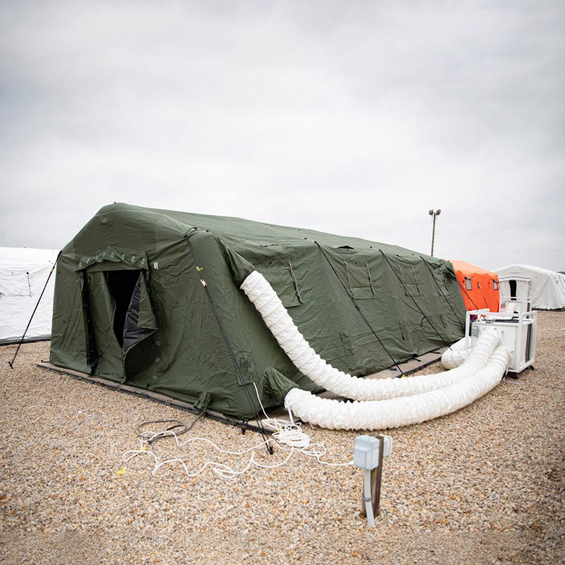 Cort gonflabil de joasă presiune, 5,6 x 9,95 m, adăpost mediu cu implementare rapidă