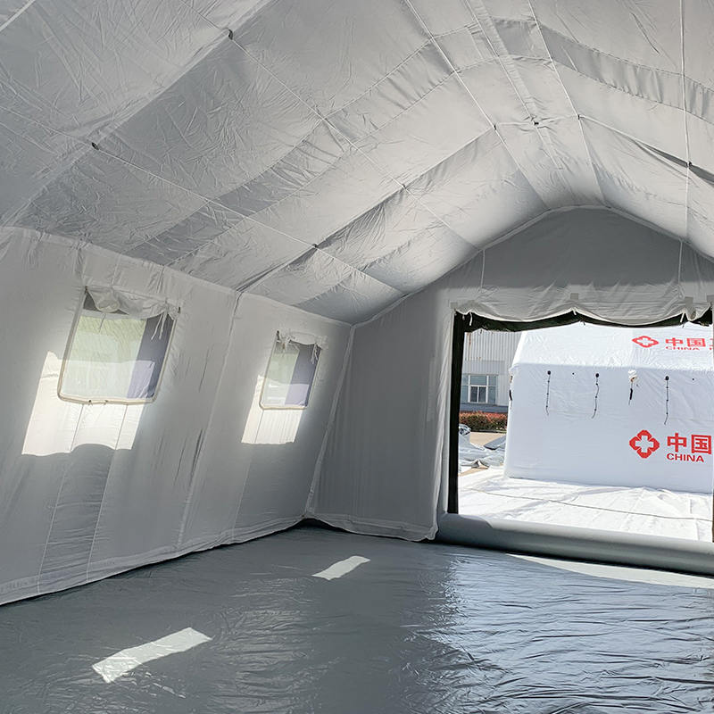 Cort gonflabil de 30 m² pentru comanda militară cu desfășurare rapidă