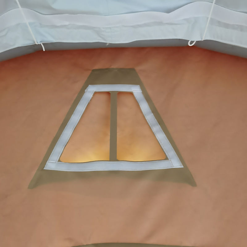 Cort gonflabil multifuncțional cu desfășurare rapidă de 42 m²