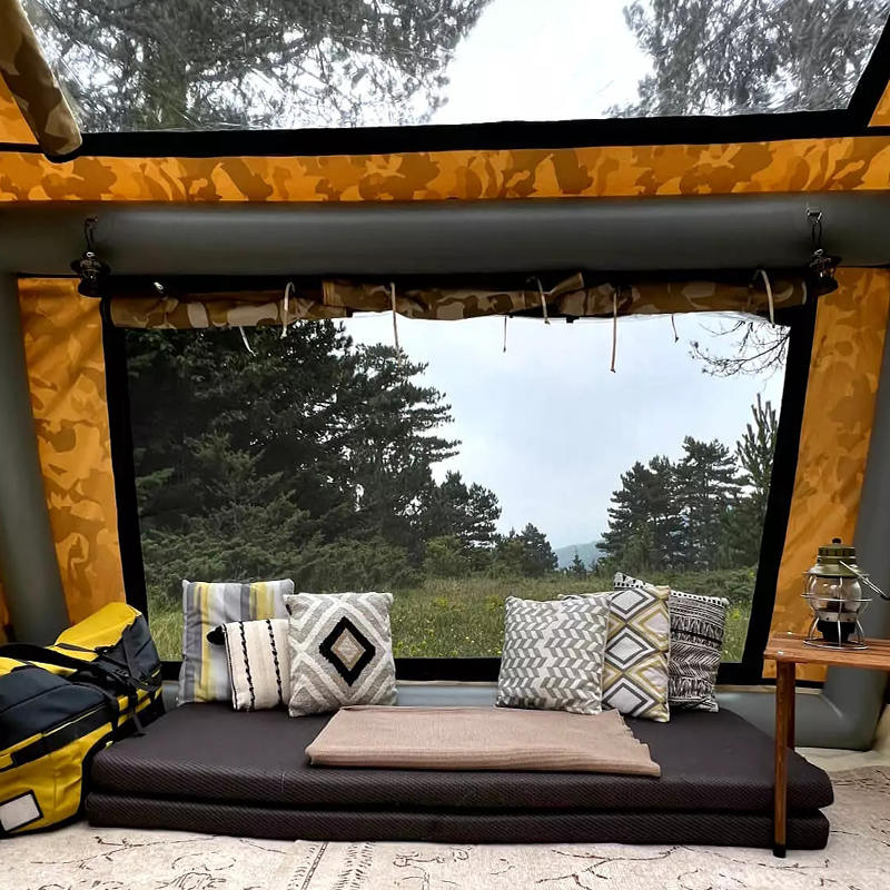 Cort de camping gonflabil Panorama pentru 8-10 persoane