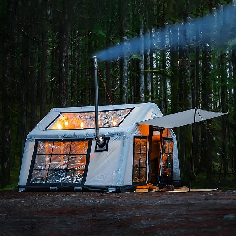 Cort de camping gonflabil Panorama pentru 8-10 persoane