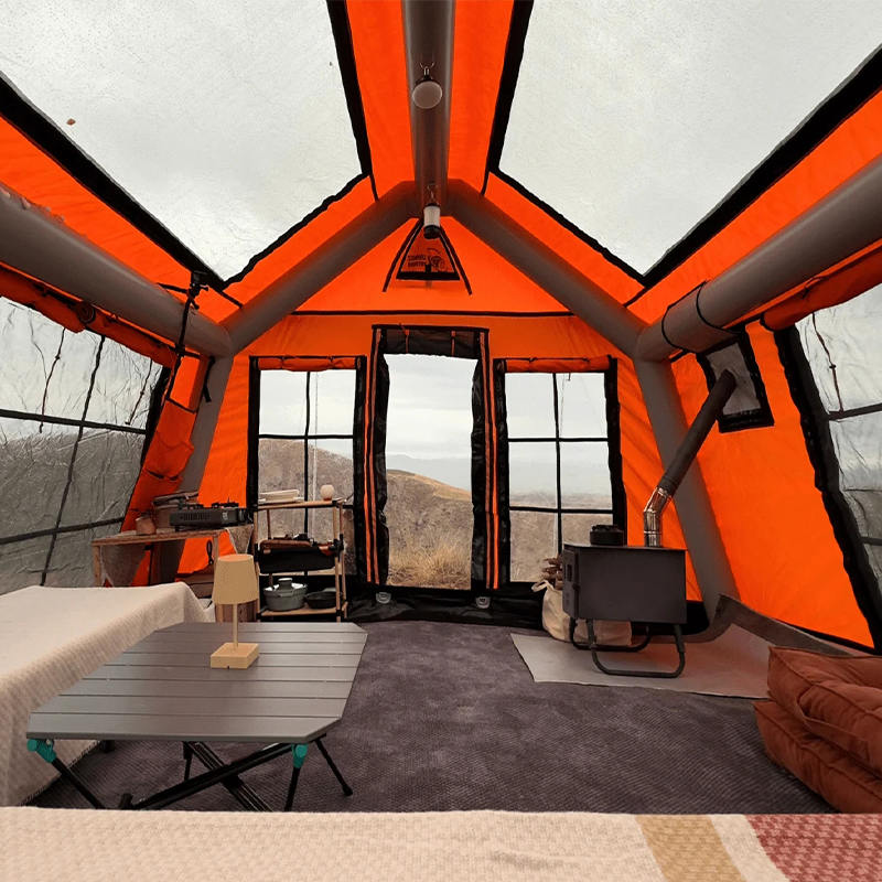 Cort de camping gonflabil Panorama pentru 8-10 persoane