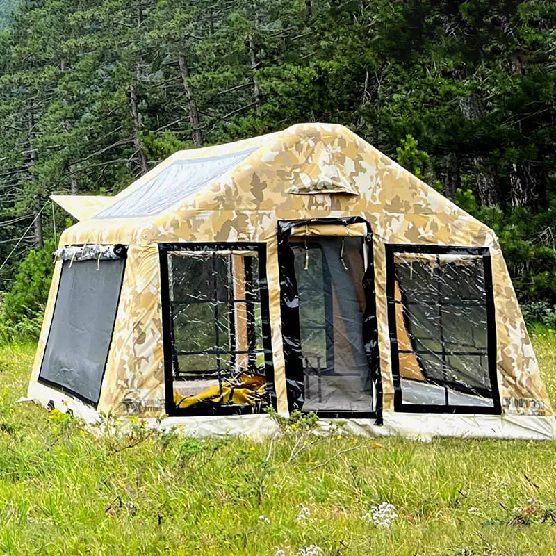 Cort de camping gonflabil Panorama pentru 8-10 persoane