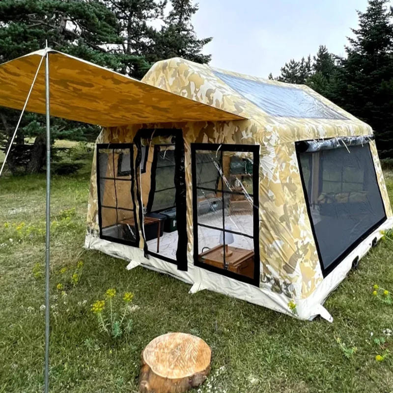 Cort de camping gonflabil Panorama pentru 8-10 persoane