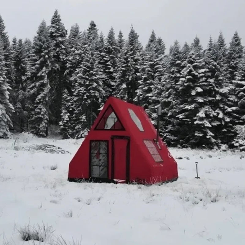 Cort de aer gonflabil impermeabil pentru patru anotimpuri pentru 8-10 persoane pentru camping