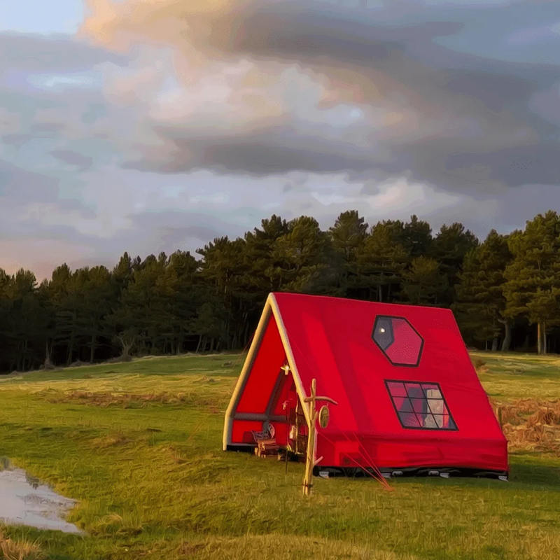 Cort de aer gonflabil impermeabil pentru patru anotimpuri pentru 8-10 persoane pentru camping