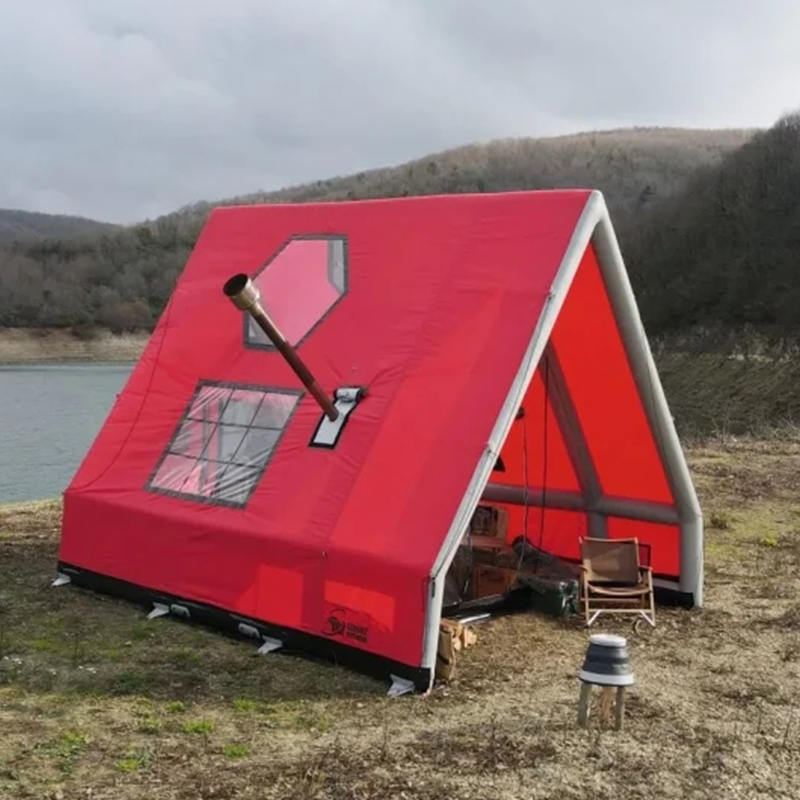 Cort de aer gonflabil impermeabil pentru patru anotimpuri pentru 8-10 persoane pentru camping