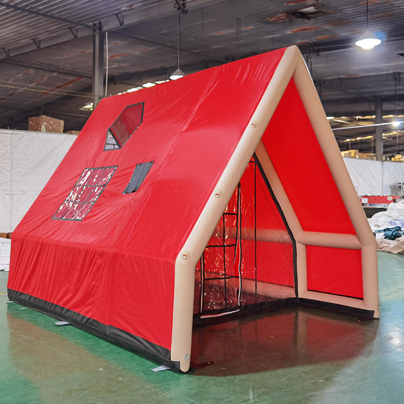 Cort de aer gonflabil impermeabil pentru patru anotimpuri pentru 8-10 persoane pentru camping