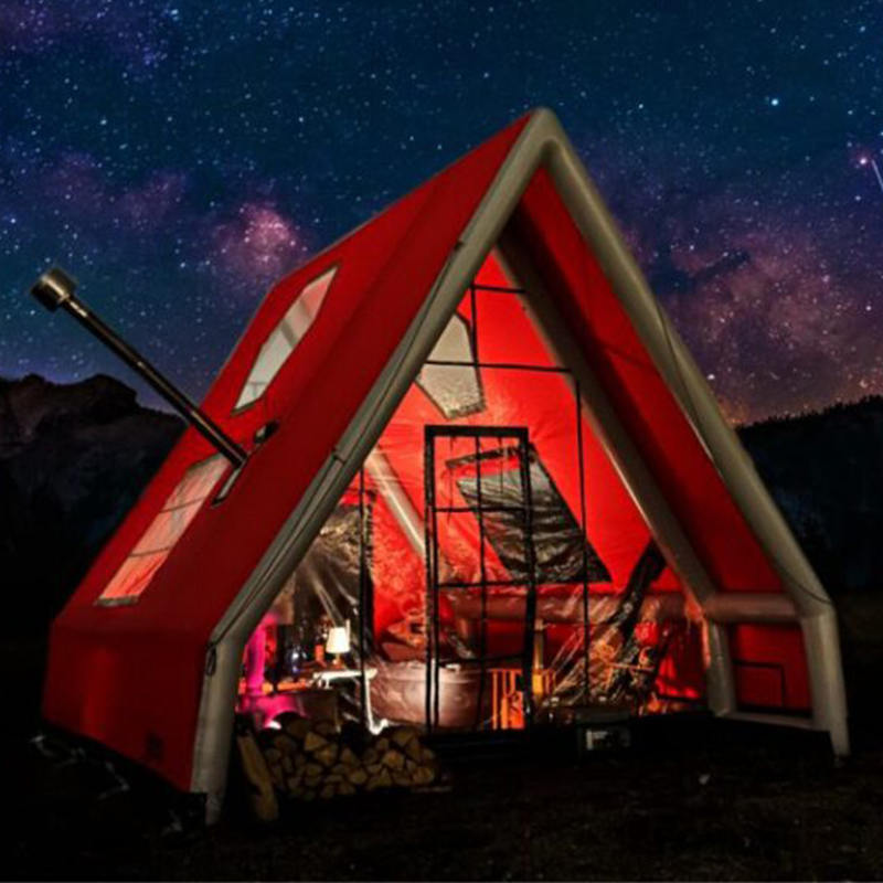 Cort de aer gonflabil impermeabil pentru patru anotimpuri pentru 8-10 persoane pentru camping