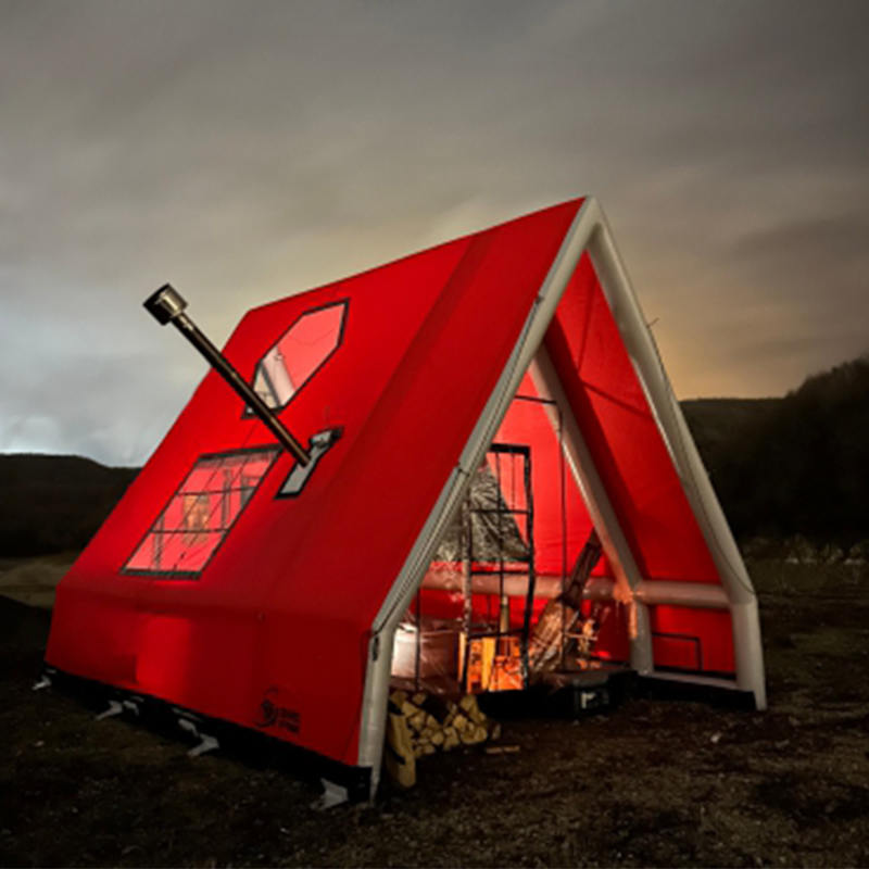 Cort de aer gonflabil impermeabil pentru patru anotimpuri pentru 8-10 persoane pentru camping